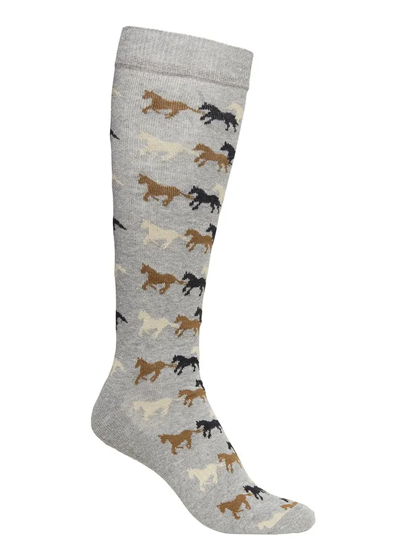 Mountain Horse Running Horse Junior Sock - Pebble Grey
